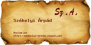 Székelyi Árpád névjegykártya