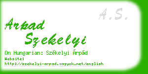 arpad szekelyi business card